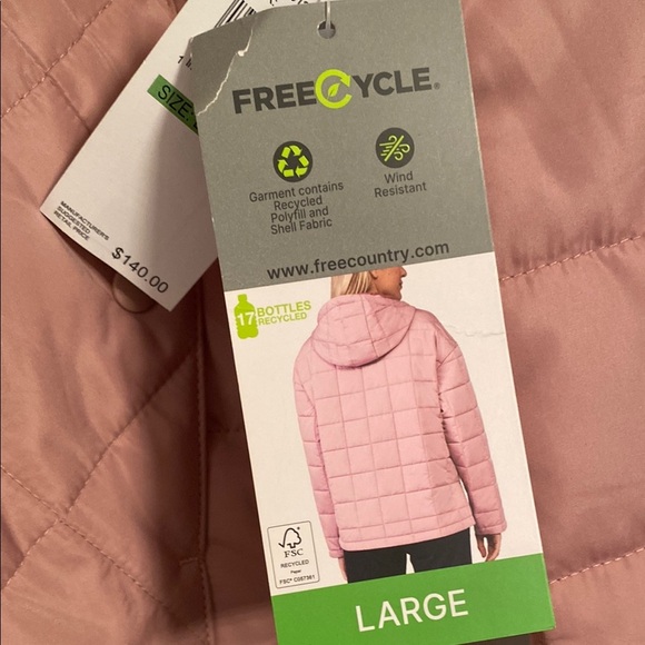 Free Country Blush Pink Quilted Puffer Jacket - Picture 4 of 5